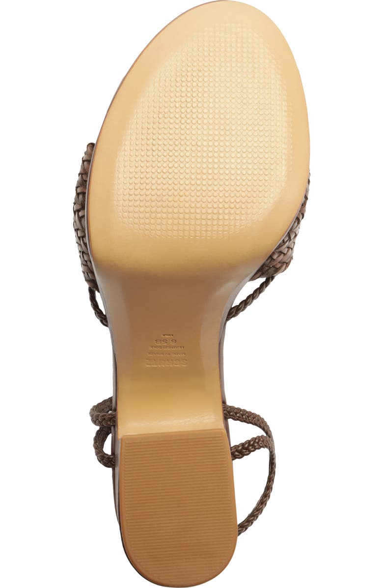 Schutz Kalina Ankle Strap Platform Sandal, Alternate, color, Root Brown