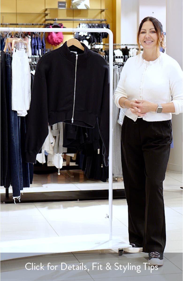 Asta Oversize Crop Zip Sweatshirt, sales video thumbnail