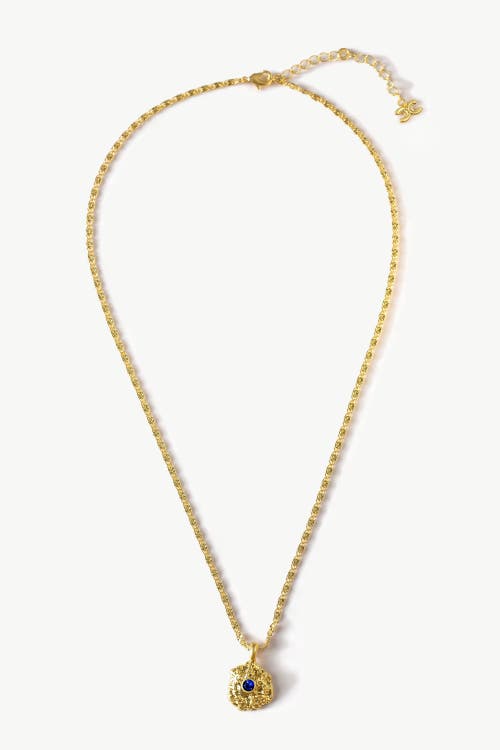 Classicharms Shayla Molten Cubic Zirconia Pendant Necklace In Gold