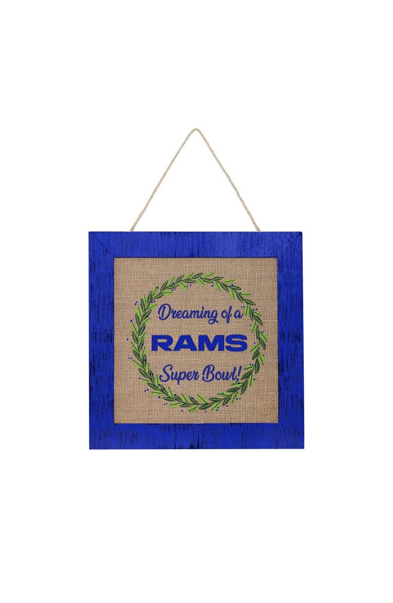 FOCO Los Angeles Rams 12'' Double-Sided Burlap Sign, Main, color, 