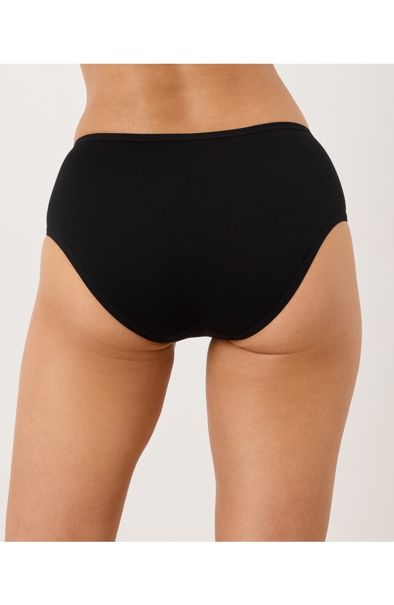 Pact Everyday Mid Rise Hipster 5-Pack, Alternate, color, Black