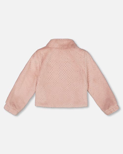 Deux Par Deux Fake Fur Short Jacket In Pink