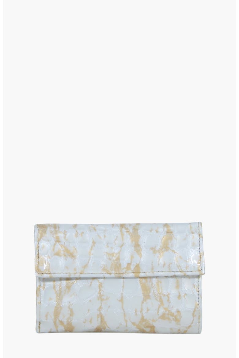 Gallop Patent Leather Wallet 202, Alternate, color, Beige / White