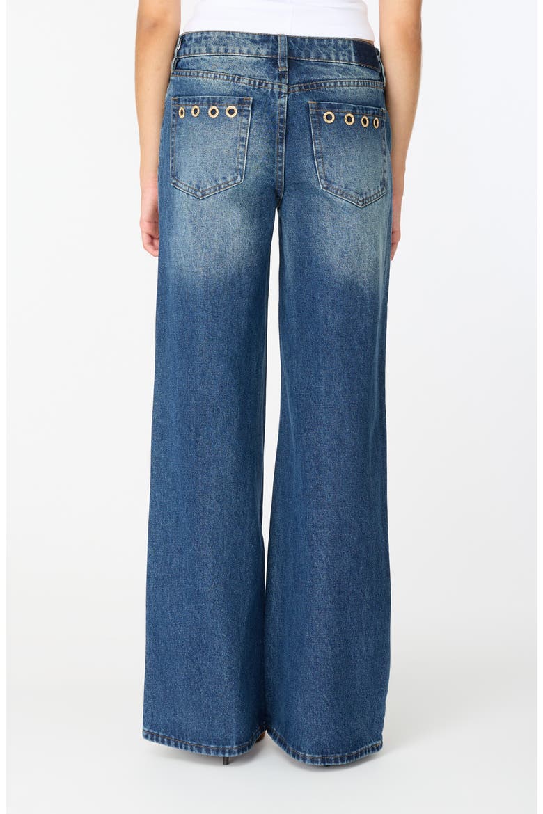 Lyndz Low Rise Wide Leg Jeans, Alternate, color, GOLD TINT WASH