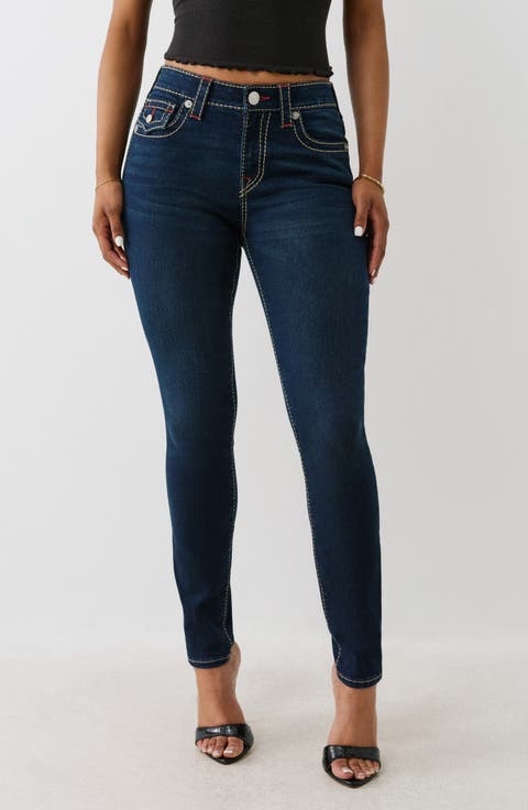 Jennie Big T Mid Rise Flap Pocket Skinny Jeans