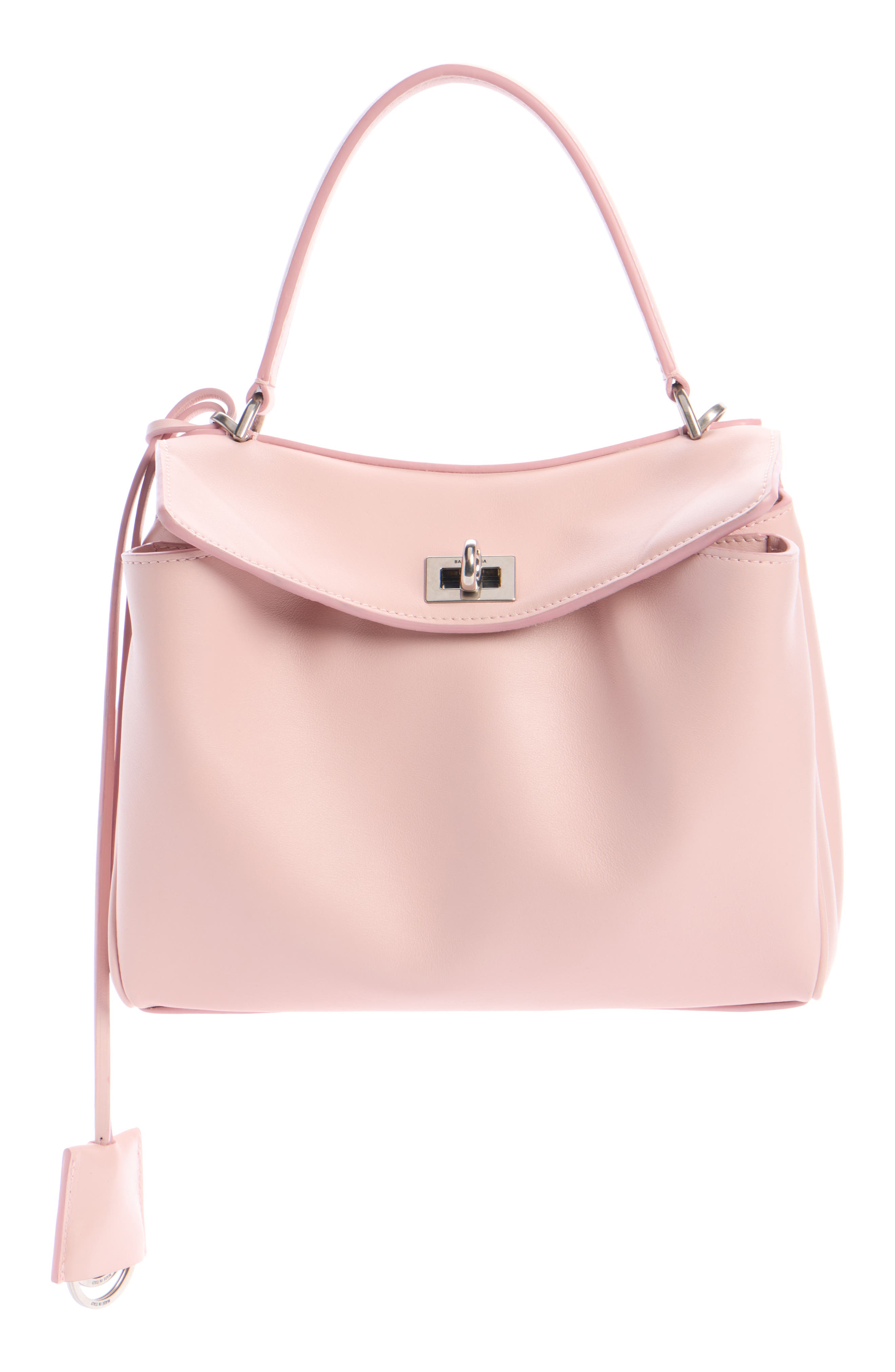 Balenciaga Mini Rodeo Leather Top Handle Bag, Alternate, color, 5831 Suede Pink