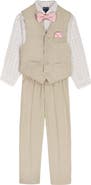 Nautica Kids' Button-Up Shirt, Vest, Pants & Bowtie Set