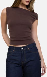 Blu Pepper Asymmetrical Rib Top