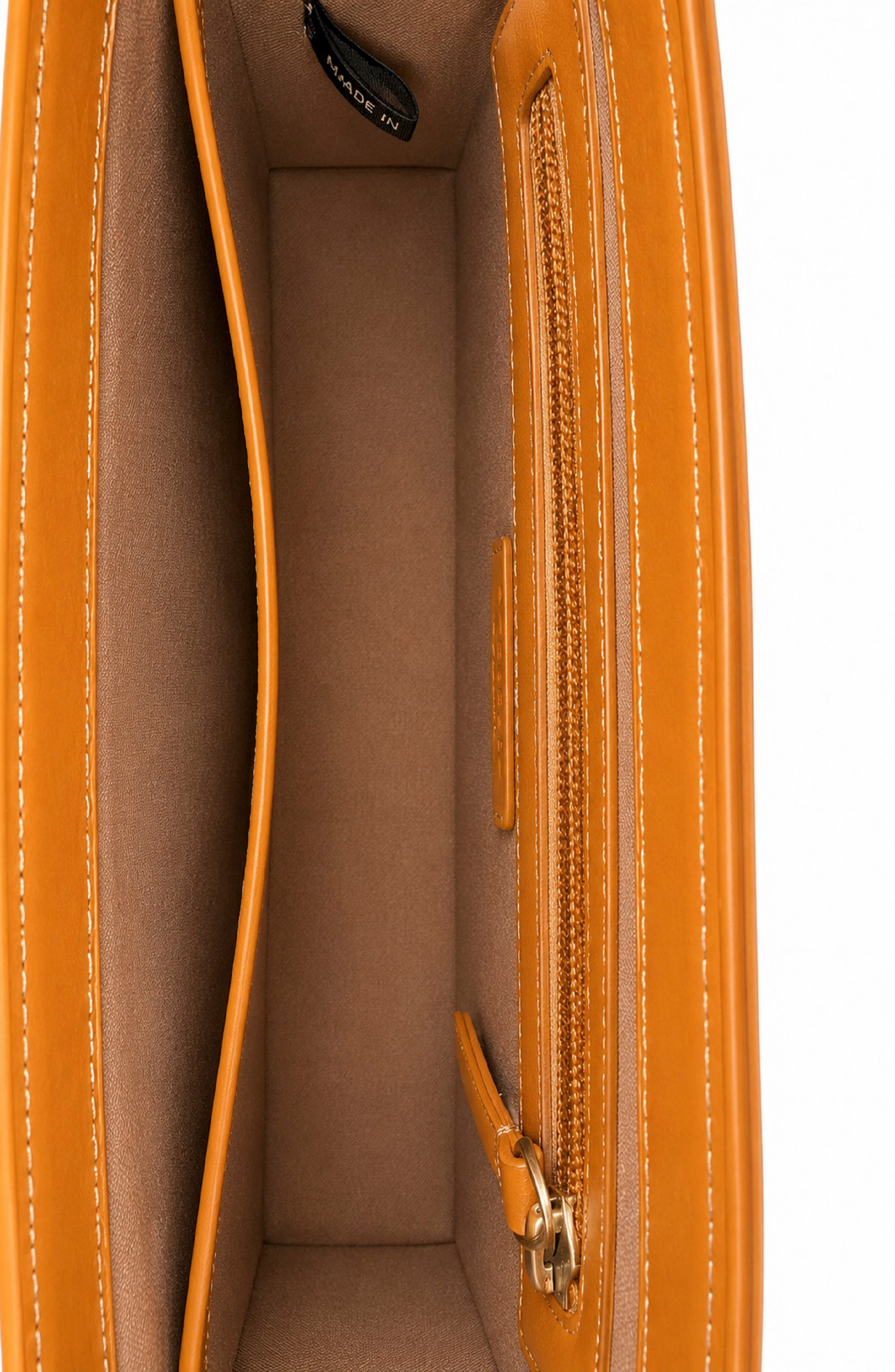 Iris Leather Crossbody Bag, Alternate, color, CARAMEL