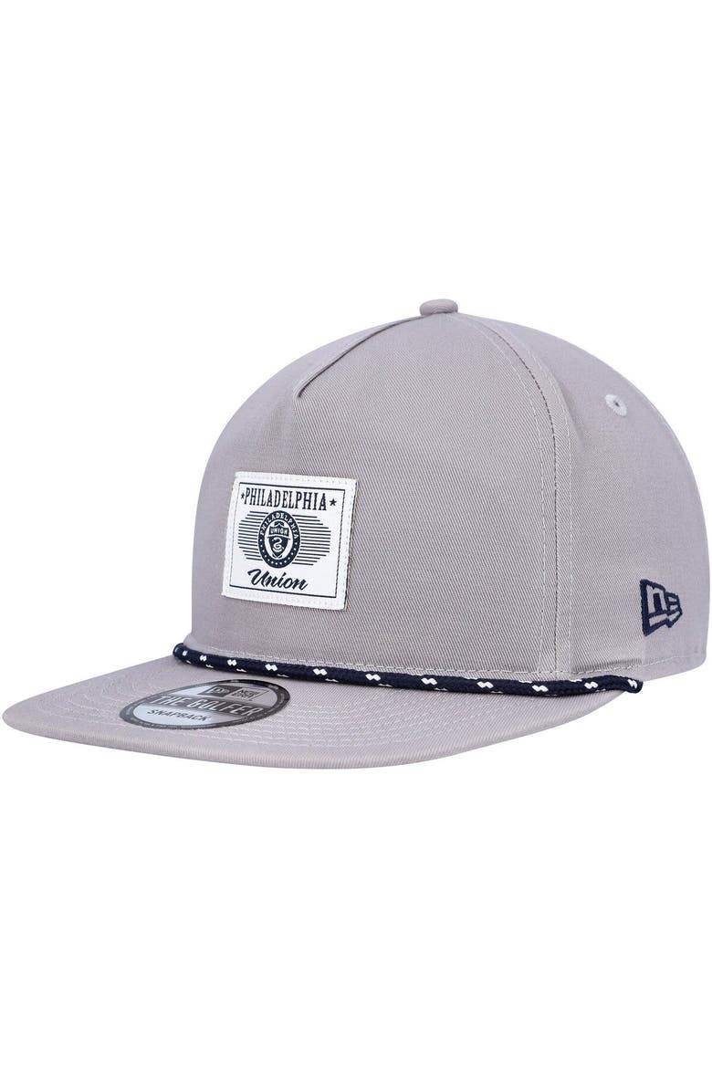 Men's New Era Gray Philadelphia Union Patch Golfer Adjustable Hat, Main, color, Gray
