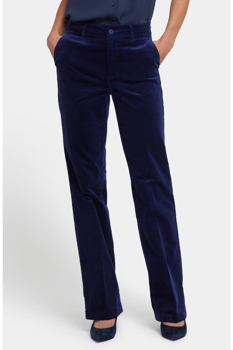 Straight Leg Velveteen Trouser Pants, Main, color, DARK SAPPHIRE