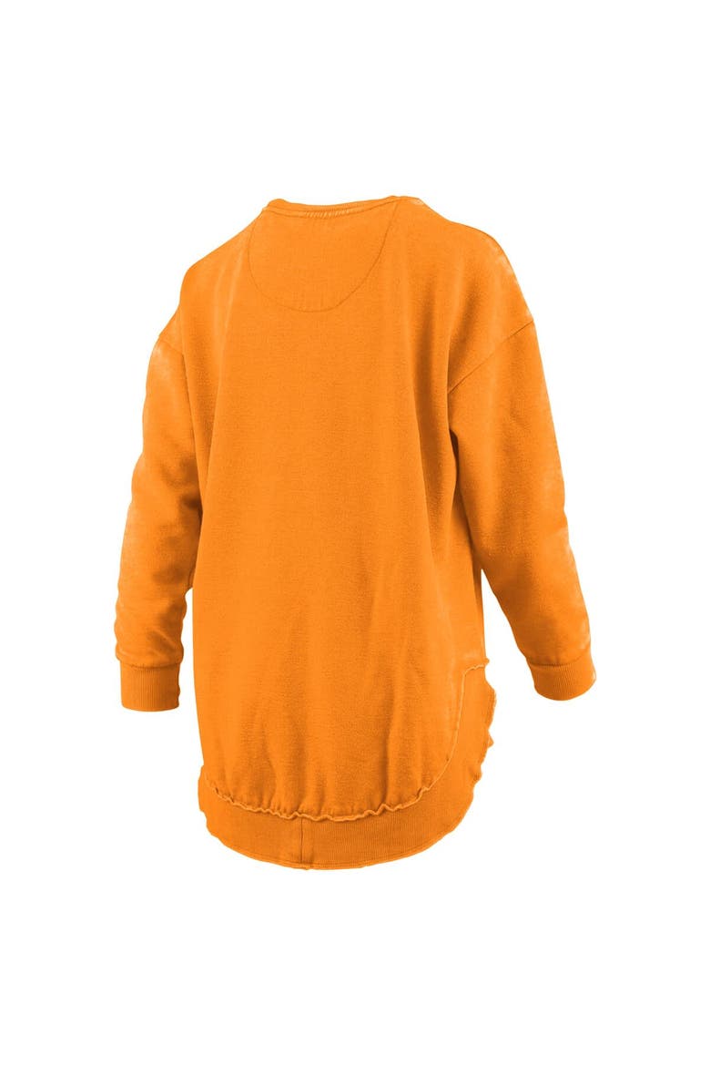 Women's Pressbox  Tennessee Orange Tennessee Volunteers Melange Poncho Vintage Fleece Long Sleeve Pullover Sweatshirt, Alternate, color, Tennessee Orange