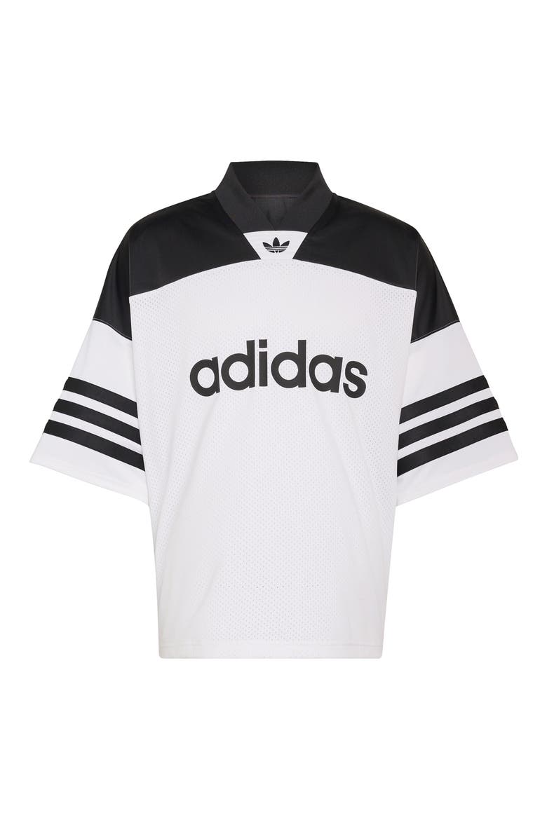 Performance Mesh Graphic Jersey, Main, color, WHITE/ BLACK