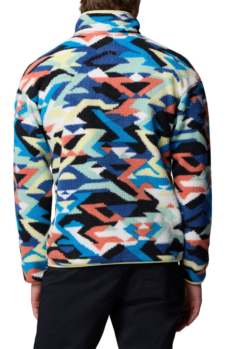 Columbia Helvetia II Print Fleece Pullover, Alternate, color, Compass Blue Reflections
