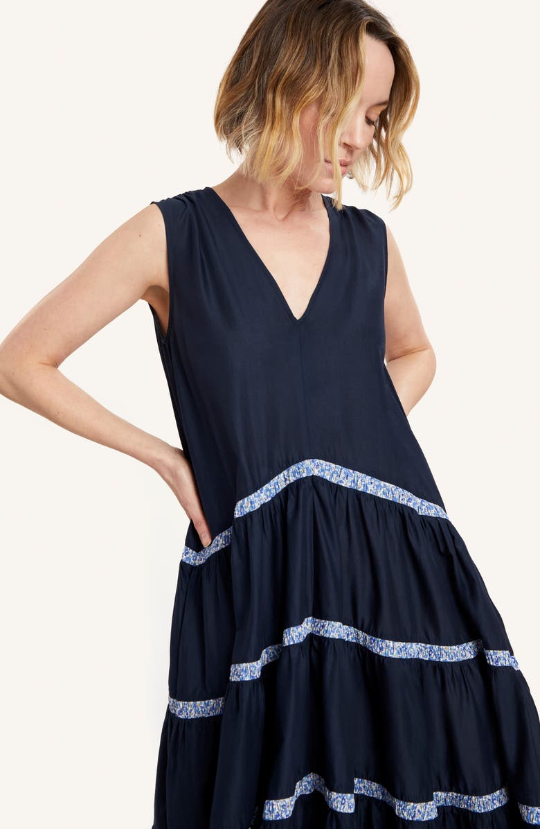 Merlette x Liberty London Wallis Sleeveless Cotton Lawn Dress, Alternate, color, 