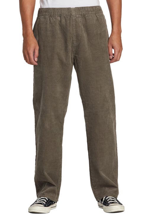 Americana Elastic Waist Corduroy Pants