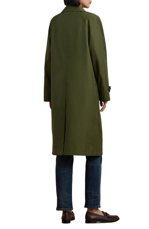 Ralph Lauren Lauren Cotton Blend Coat In Olive Grove