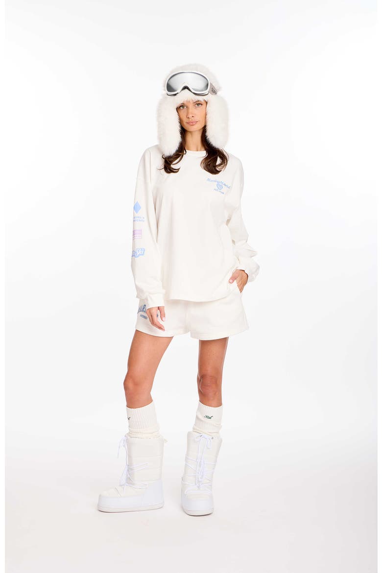 Marriage Material Collection Ski Club L/S Crew, Alternate, color, White