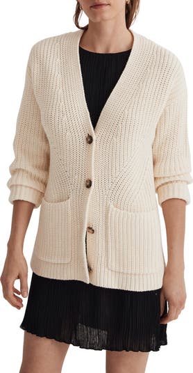 NEW Sz. M Madewell Desert shops Valley Ivory Fringe Cardigan Textured Sweater Womens