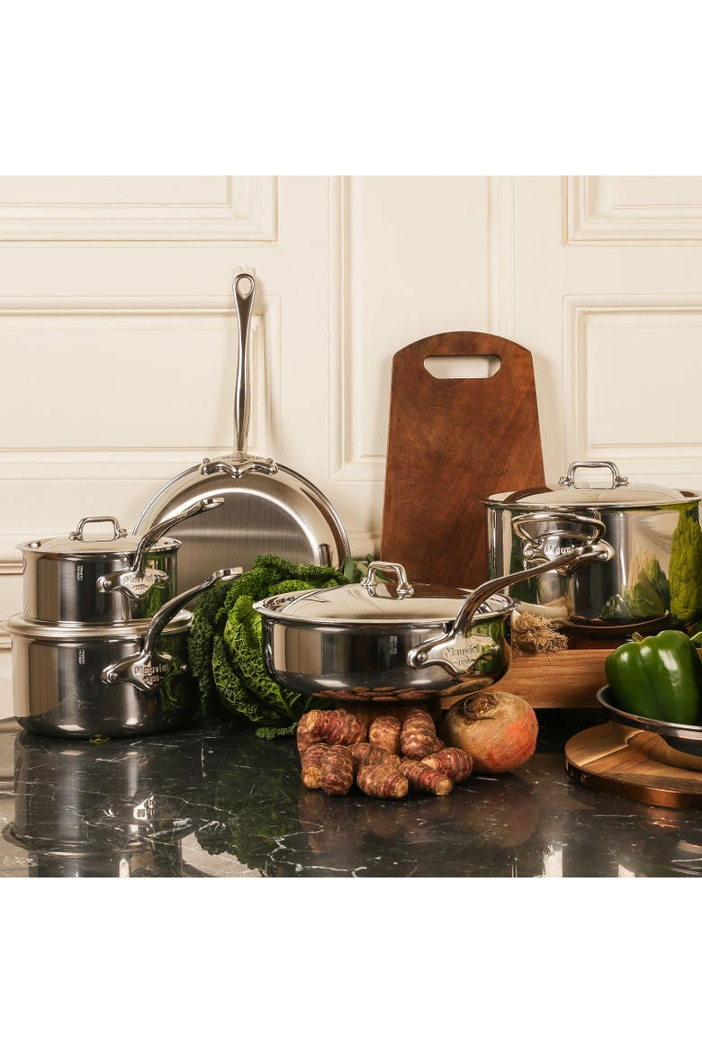 M'Cook 5-Ply Polished Stainless Steel Roasting Pan With Rack, And Cast Stainless Steel Handles, Alternate, color, Silver