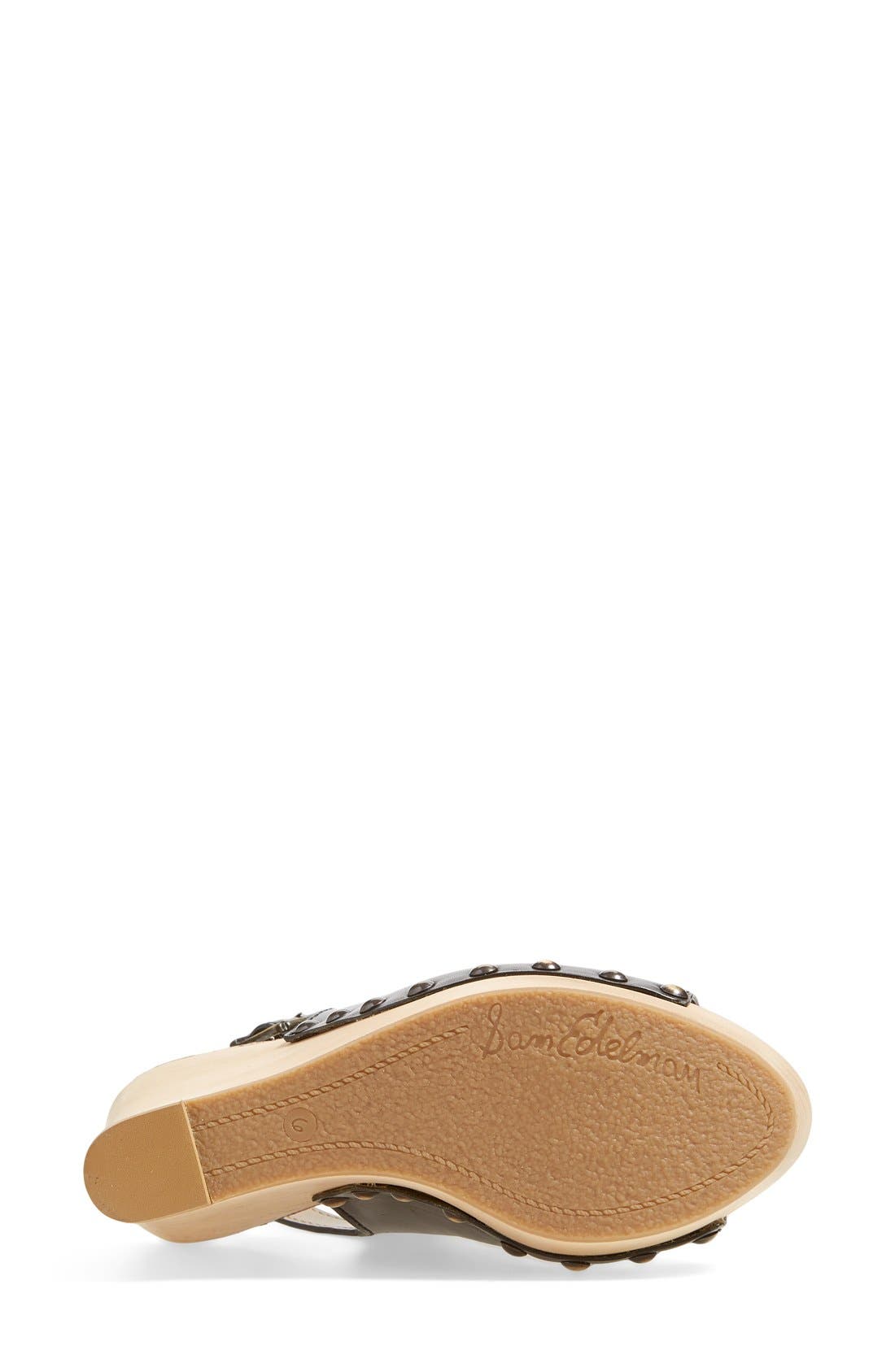 'Camilla' Wedge Sandal, Alternate, color, BLACK