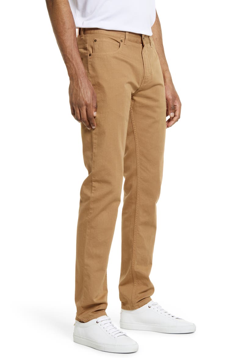 Cotton & Linen Blend Pants, Alternate, color, DARK TAN
