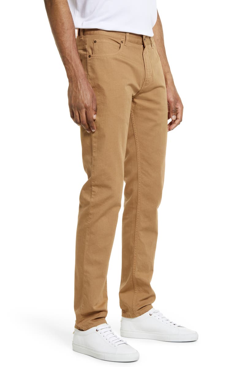 Billy Reid Cotton & Linen Blend Pants, Alternate, color, Dark Tan