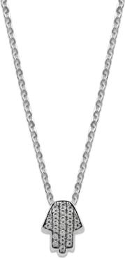 SAMUEL B. White Topaz Hamsa Pendant Necklace