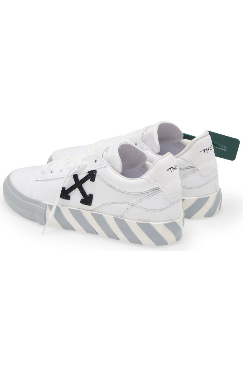 Off-White Eco Canvas Vulcanized Low Top Sneaker, Alternate, color, White/ Black
