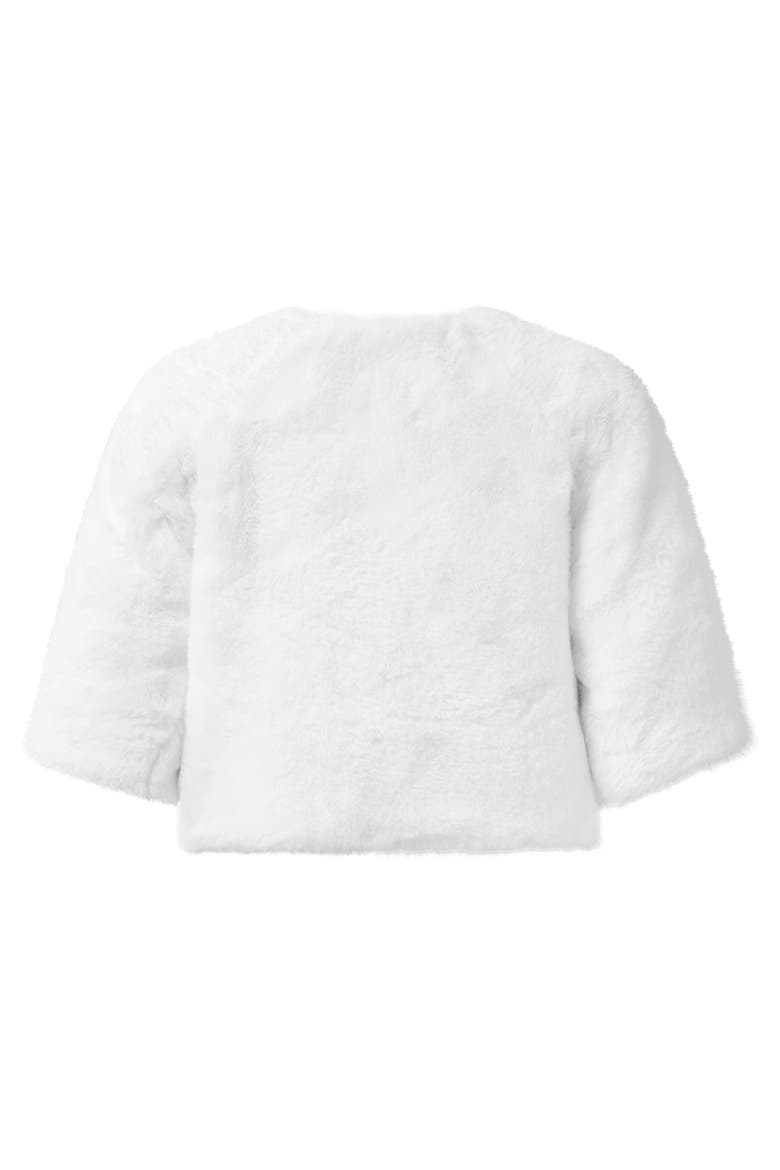 Diamonte Faux Fur Jacket, Alternate, color, White