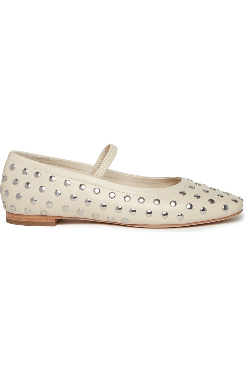 PAIGE Joya Stud Mary Jane Flat, Alternate, color, Bone