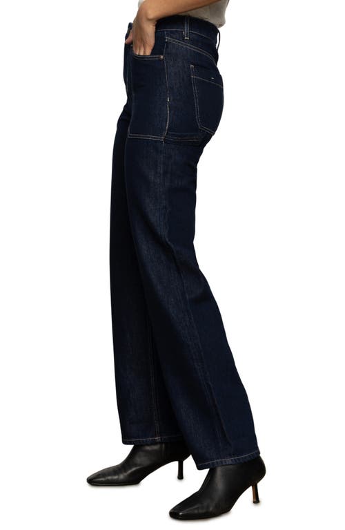 Sanctuary Soleil '90s High Waist Straight Leg Carpenter Jeans In Blue