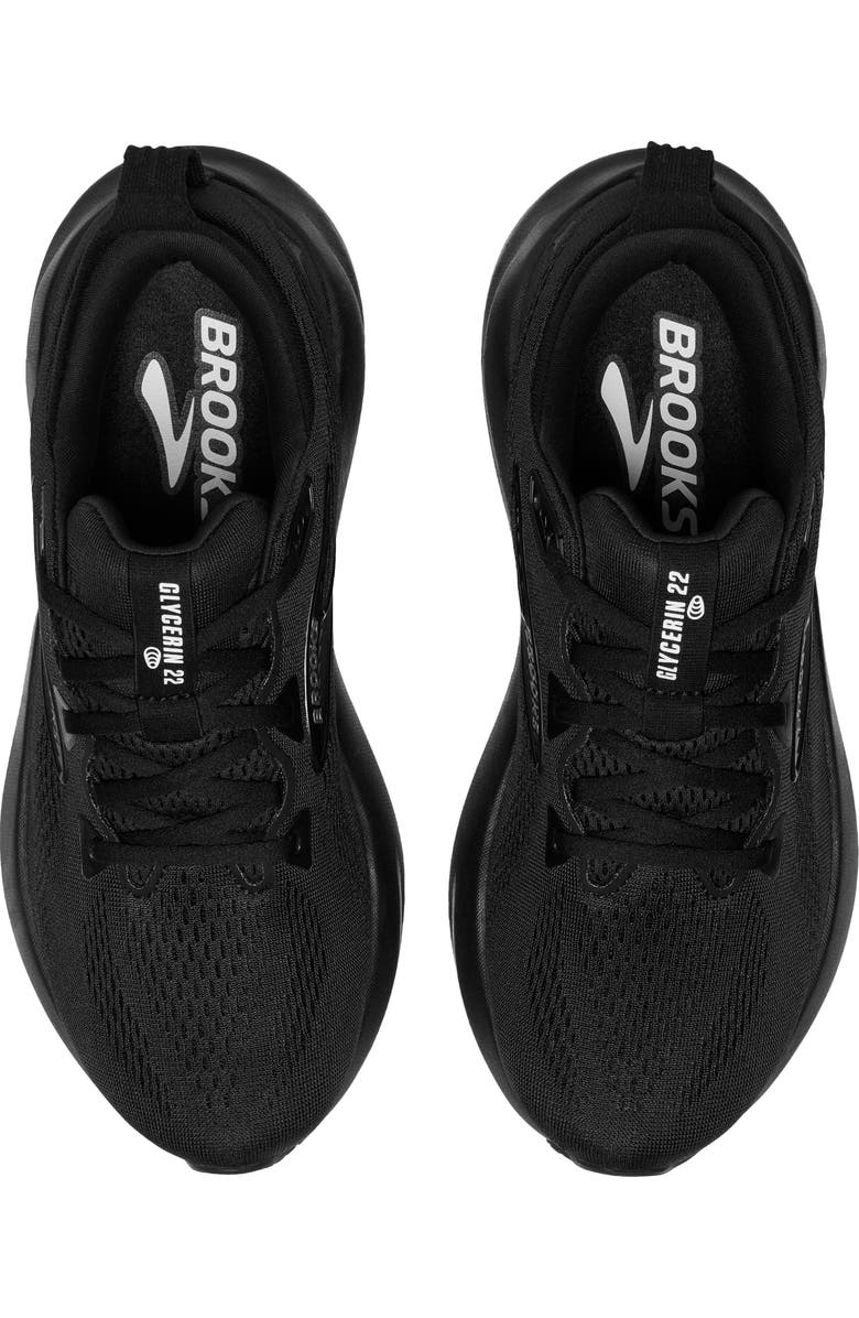 Brooks Glycerin 22 Running Shoe, Alternate, color, Black/Black/Ebony