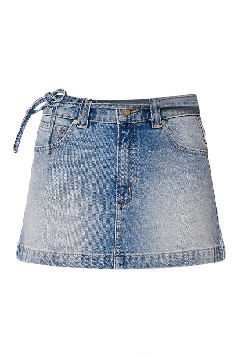 A-Line Denim Miniskirt, Alternate, color, TAMARA