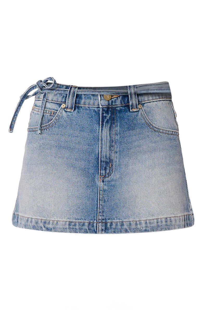 ABRAND A-Line Denim Miniskirt, Alternate, color, Tamara