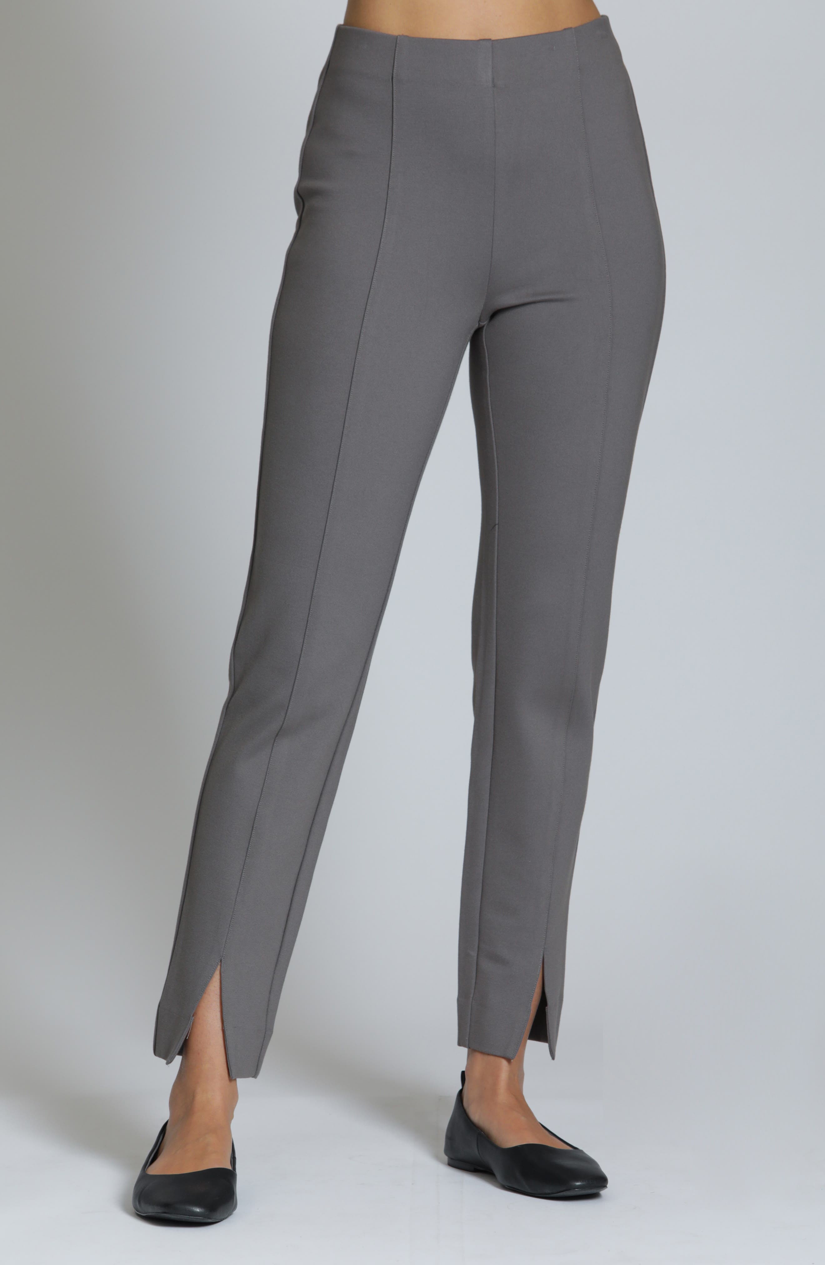 Split Hem Pull-On Crop Slim Pants - image 3