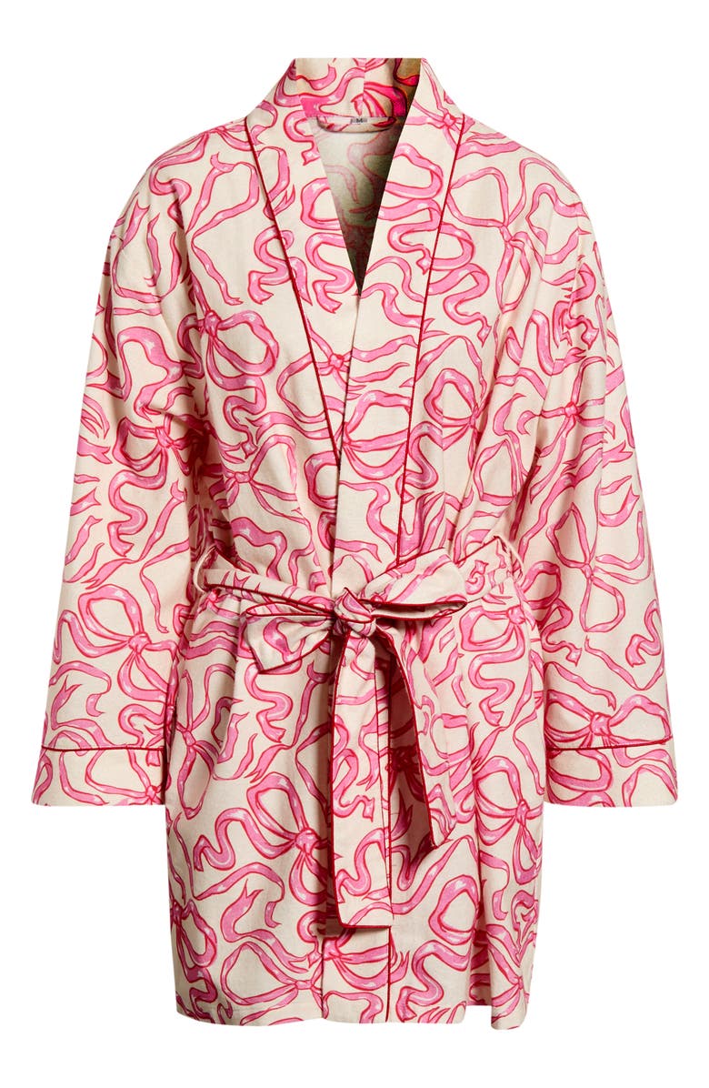 KILO BRAVA Print Cotton Robe, Alternate, color, Dancing Bows