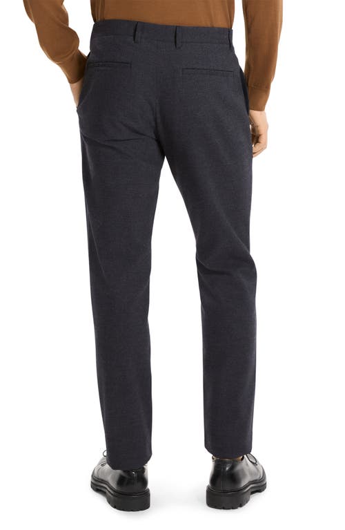 Theory Zaine Slim Fit Flat Front Trousers In Black