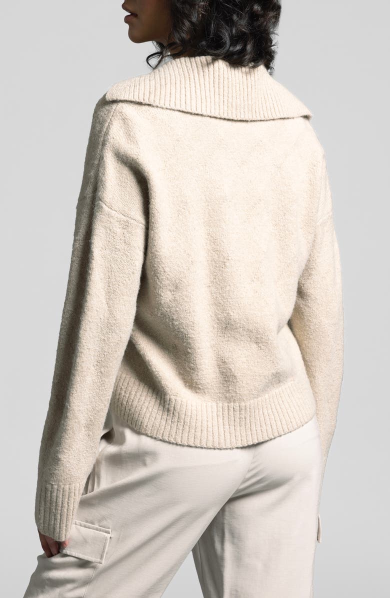 WEEKEND LOS ANGELES Prudence Johnny Collar Sweater, Alternate, color, Moonstruck