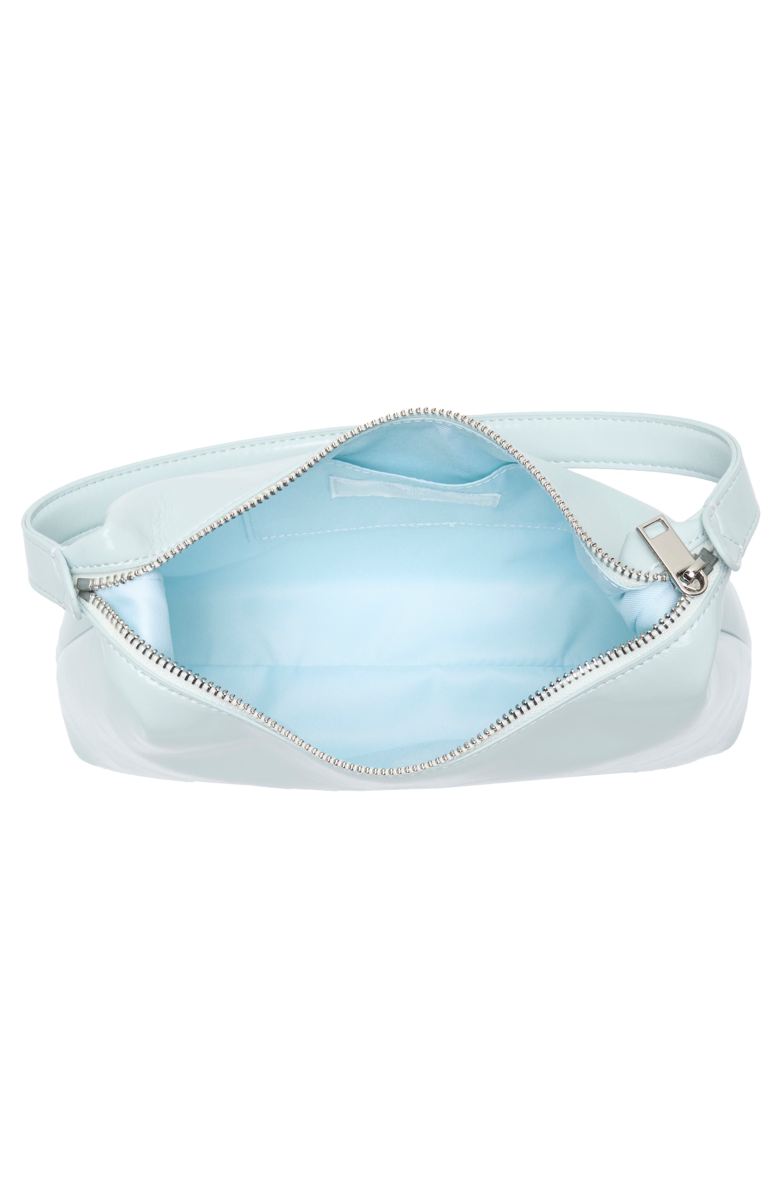 Plump Faux Leather Shoulder Bag, Alternate, color, POWDER BLUE
