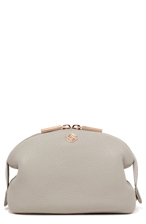 Large Lola Leather Cosmetics Pouch