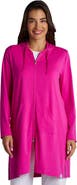 Coolibar Women's Cabana Long Zip-Up Hoodie, UPF 50+ Sun Protection