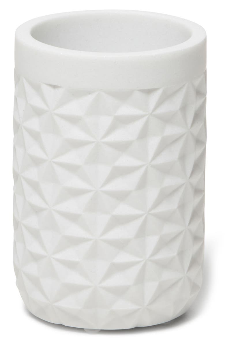 ROSELLI TRADING COMPANY 3D Diamond Texture Tumbler, Main, color, White
