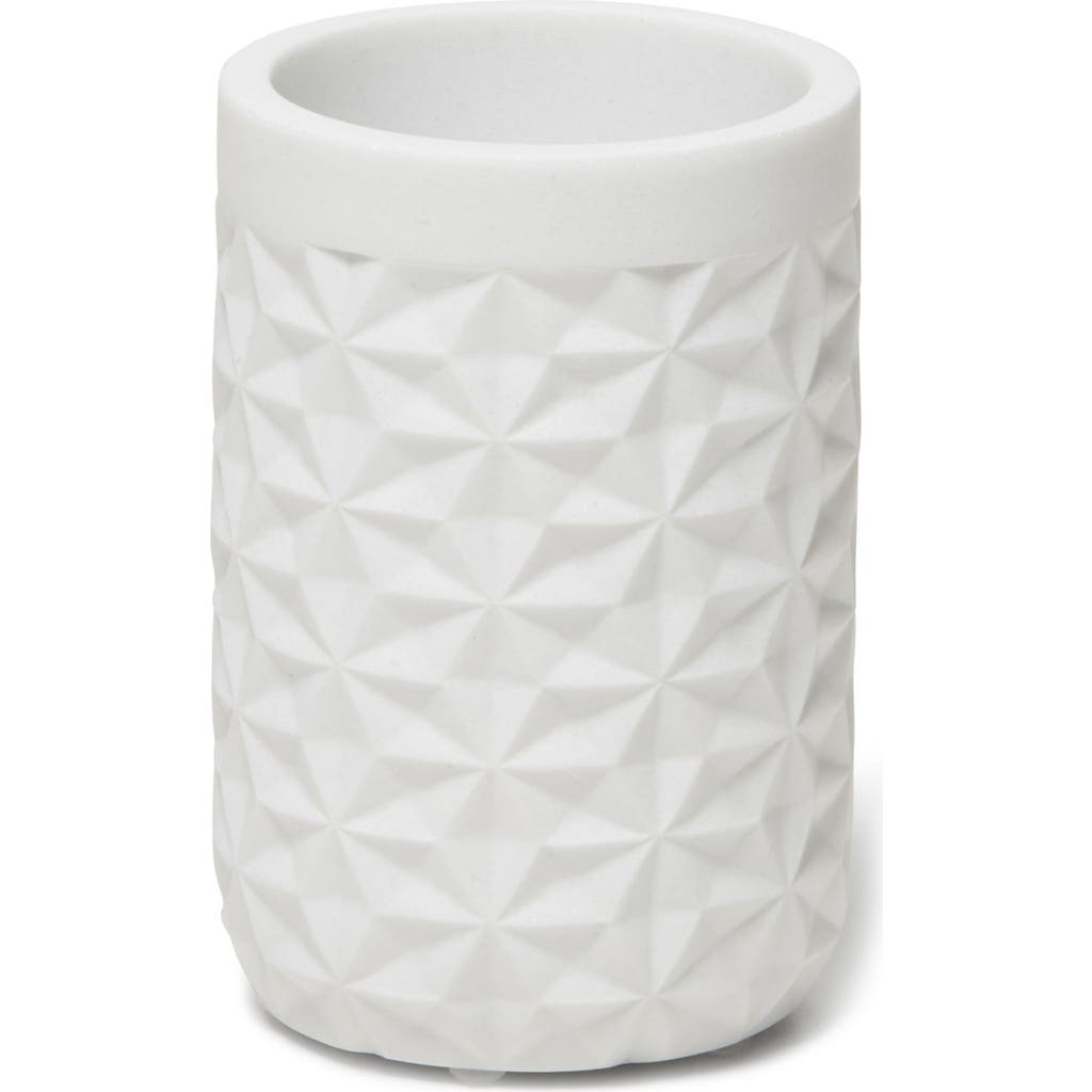Roselli Trading Company 3d Diamond Texture Tumbler In White