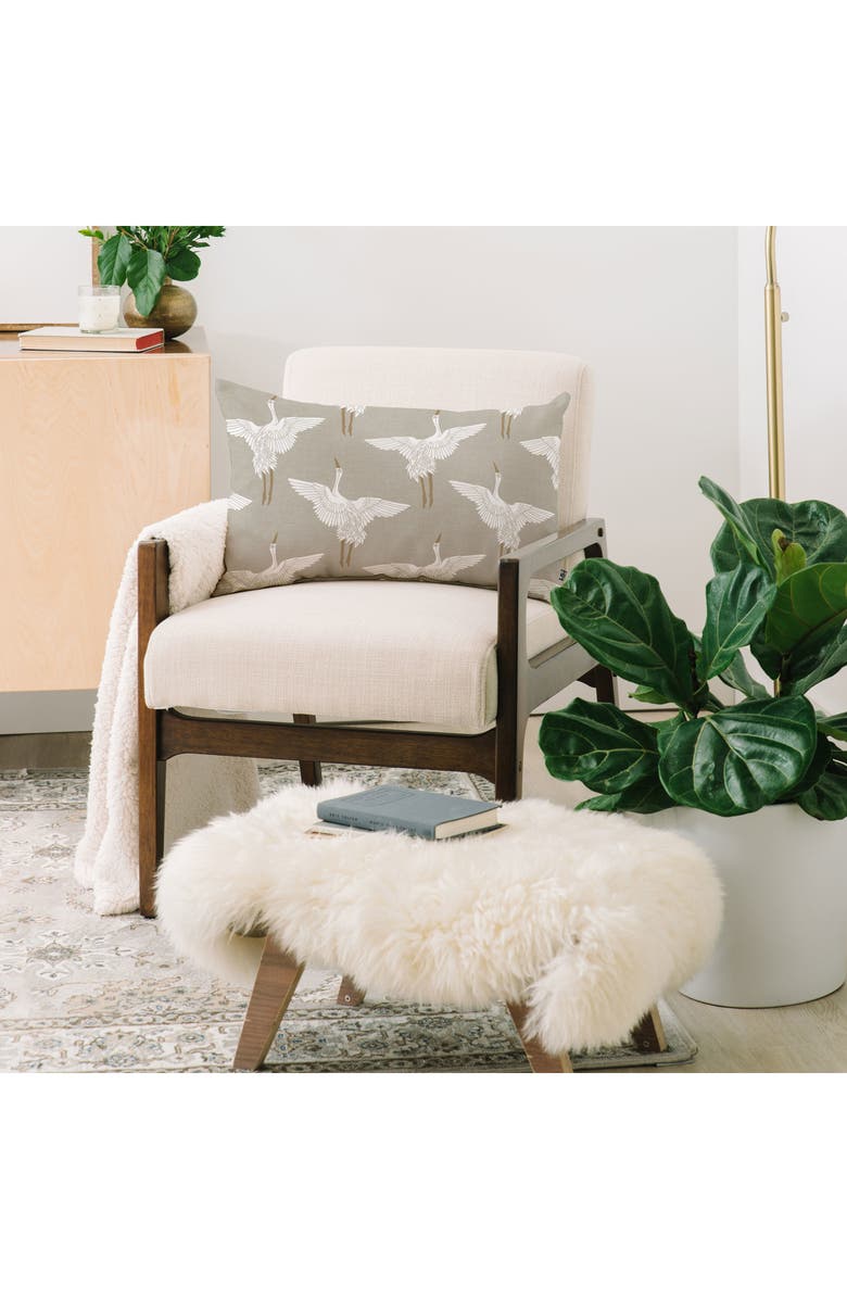 Deny Designs Iveta Abolina Cranes Lumbar Pillow, Alternate, color, Multi