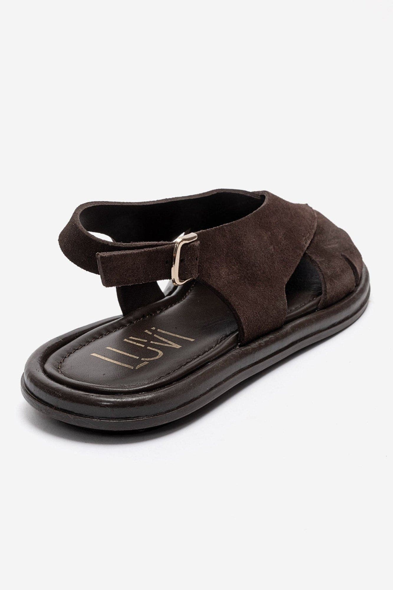 Belas Leather Slingback Sandal, Alternate, color, Brown Suede