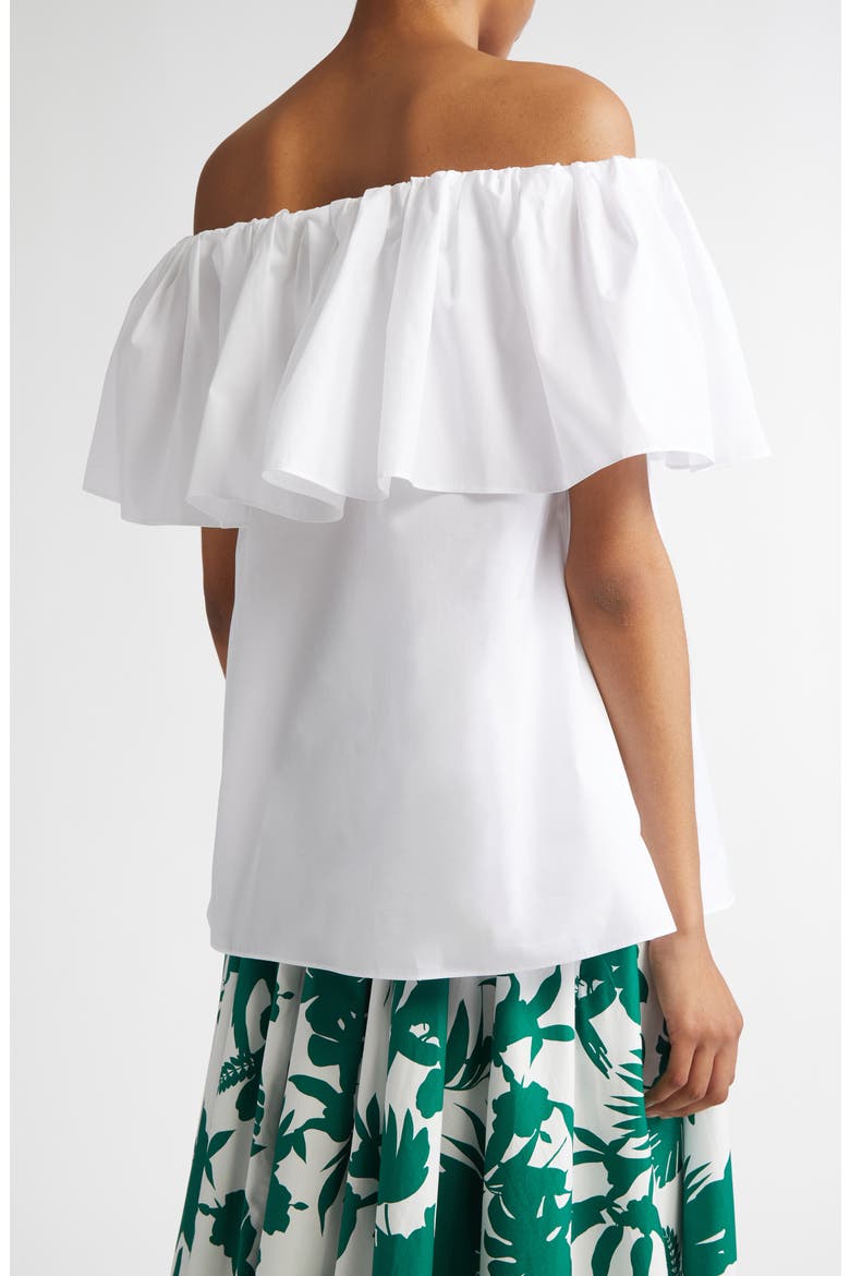 Peccati Off the Shoulder Poplin Top, Alternate, color, OPTICAL WHITE