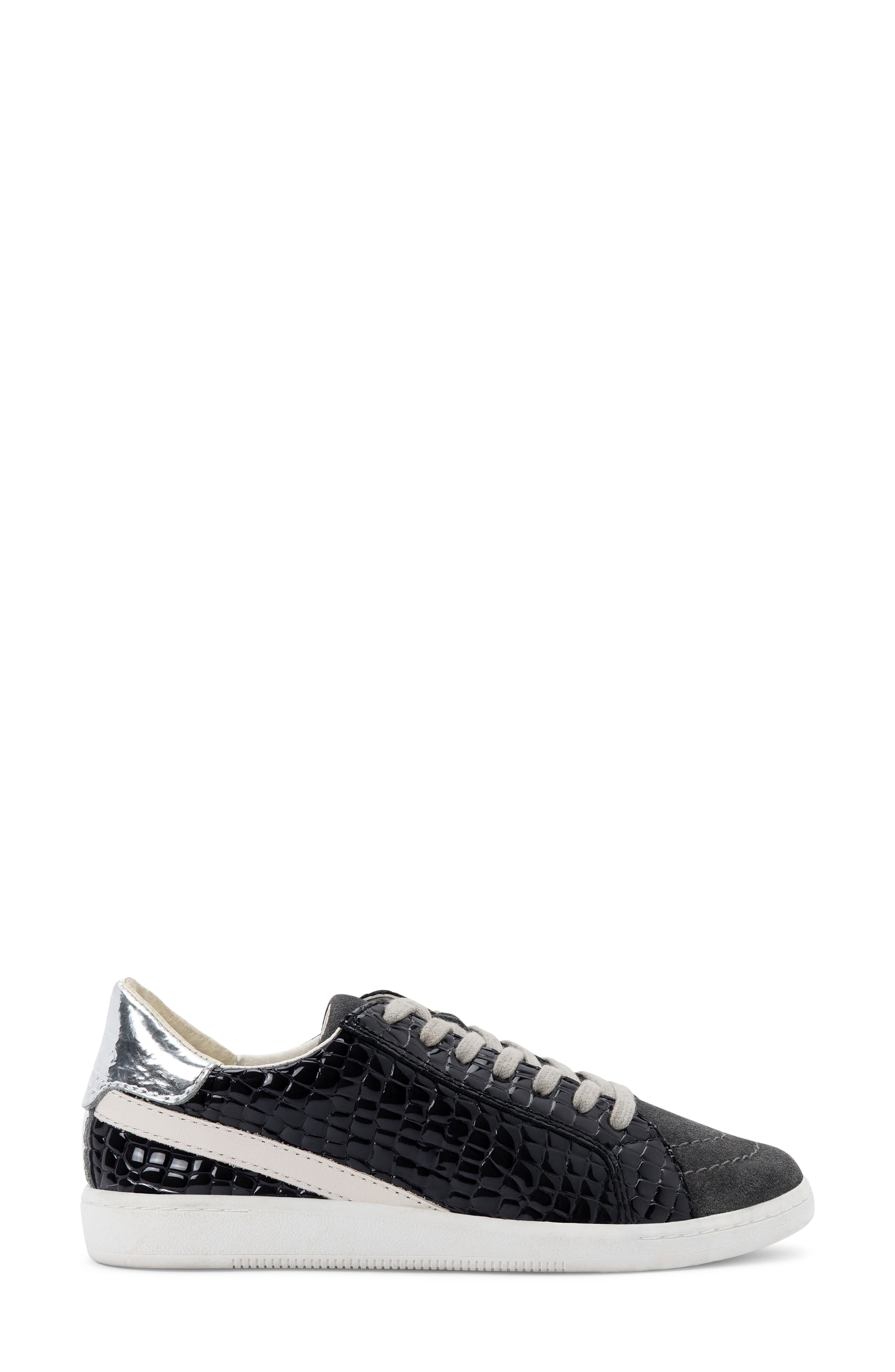 Nino Genuine Calf Hair Sneaker, Alternate, color, PATENT CROCODILE LEATHER