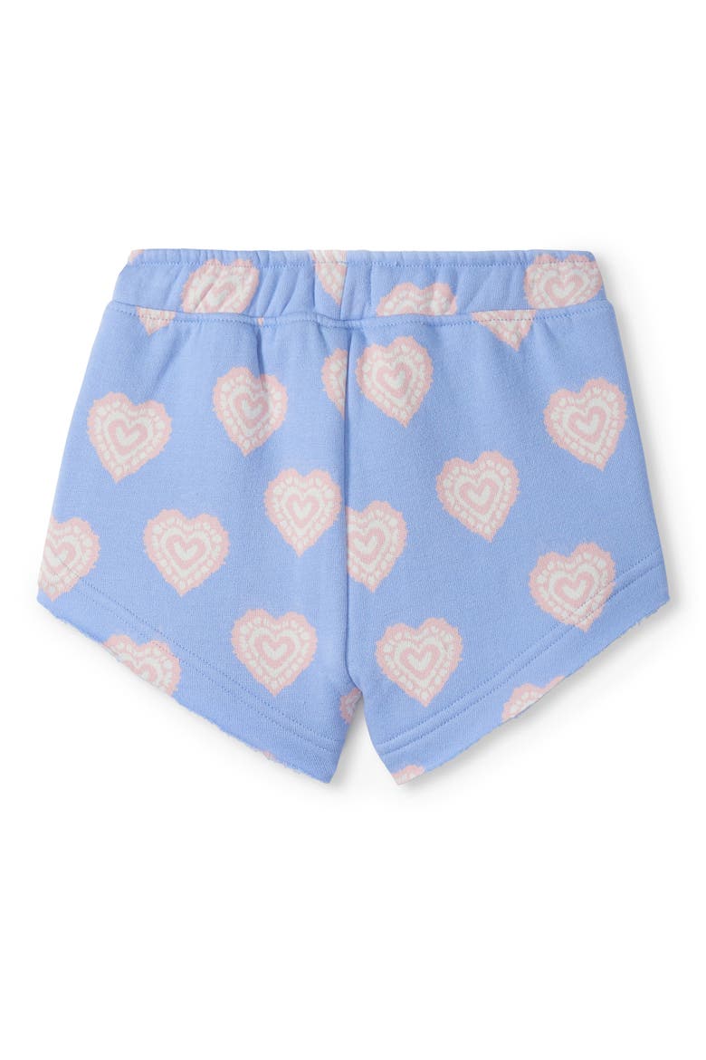 Kids' Heart Burst Drawstring Shorts, Alternate, color, BLUE