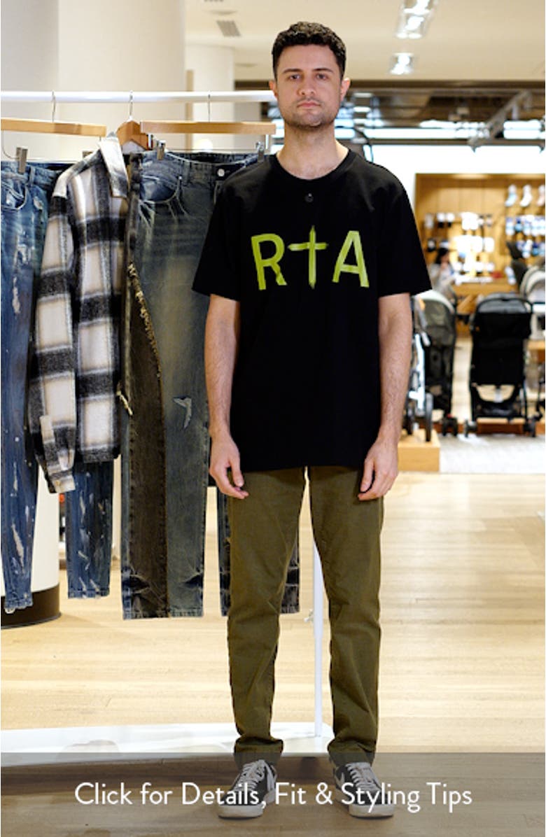 Liam Regular Fit Cotton Logo Graphic T-Shirt, sales video thumbnail